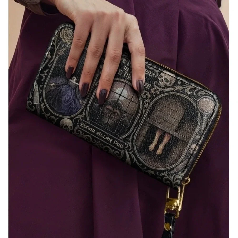 The Murders‎ In The Rue Morgue Wallet Horror Goth Halloween New NWT Grunge Emo